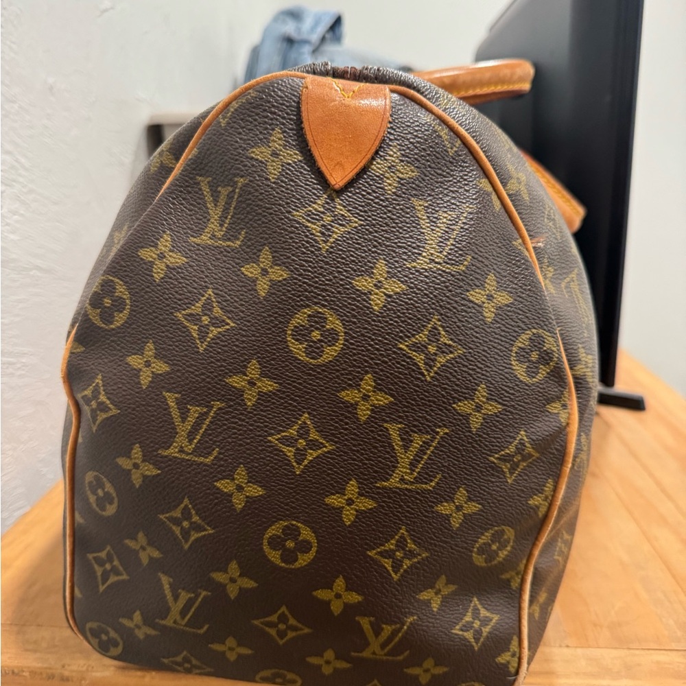 Louis Vuitton Monogram Keepall 45 Canvas Duffel with Natural Leather Trim - Picture 5 of 8